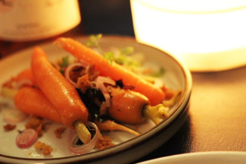Slow baked carrots at Manfreds Copenhagen