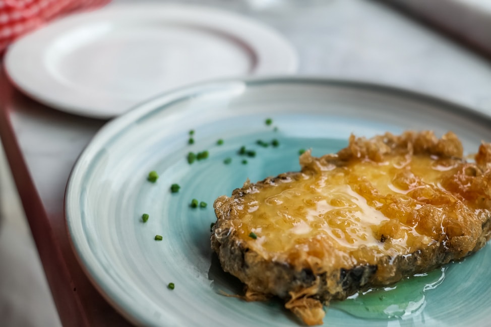 Super delicious fried goat cheese at Jose in Bermondsey, London
