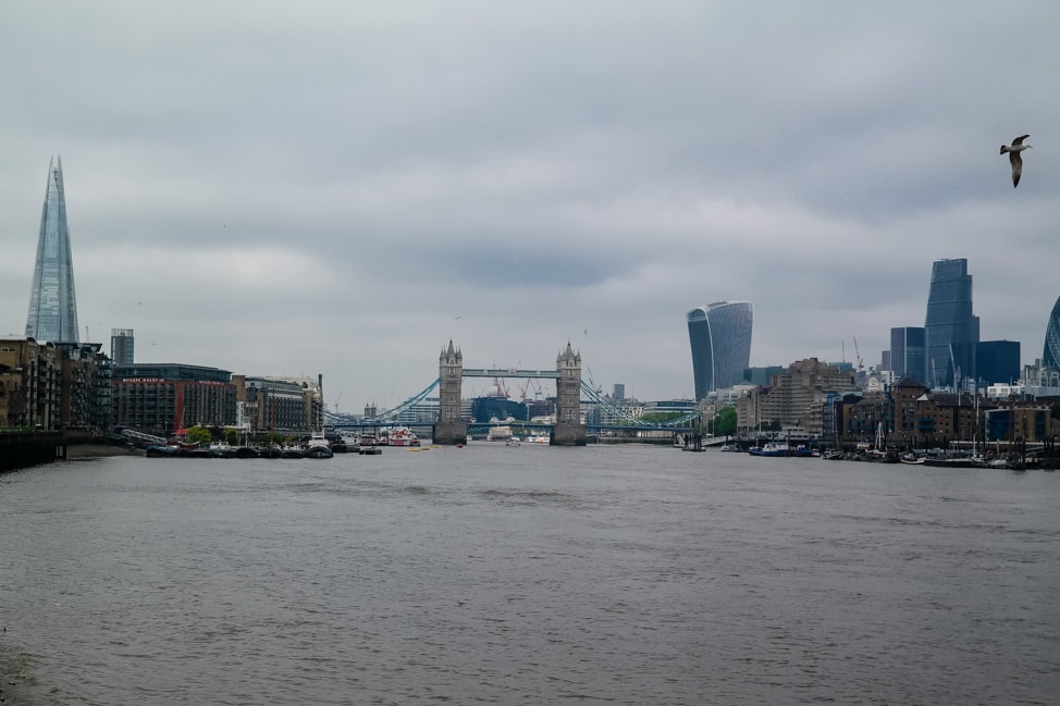 The view of Tower Bridge from Bermondsey