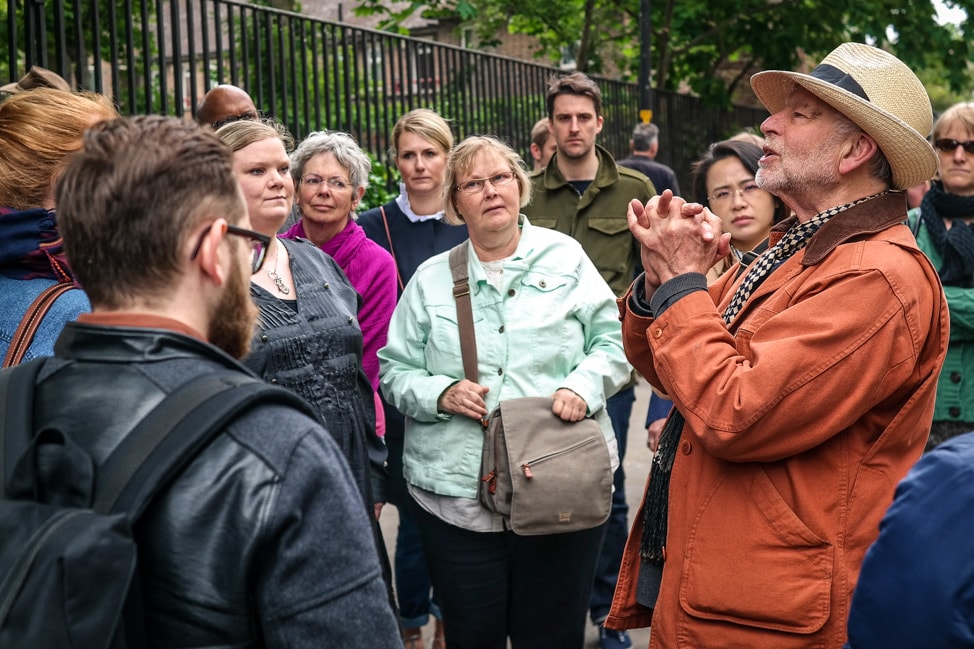 Our knowledgable London Walks guide around Bermondsey