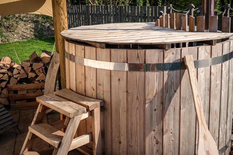 Hot tub at Garden Village Eco Resort, Lake Bled 