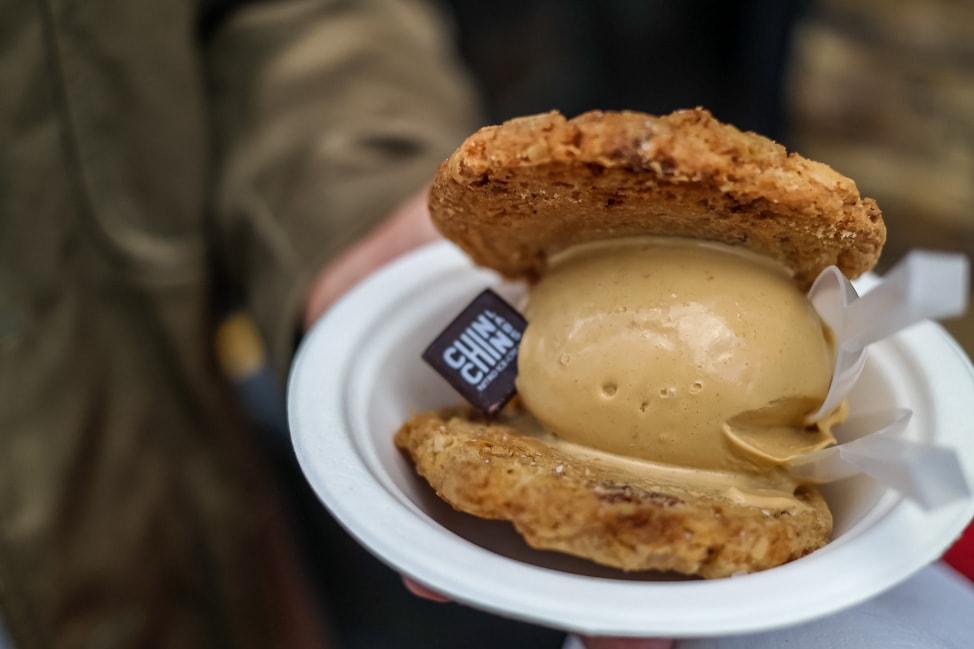 The best ice cream in London: Burnt Caramel Ice Cream Sandwich, Chin Chin Labs, Camden