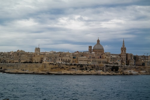 Our view of Valletta from our home base of Sliema while visiting Malta