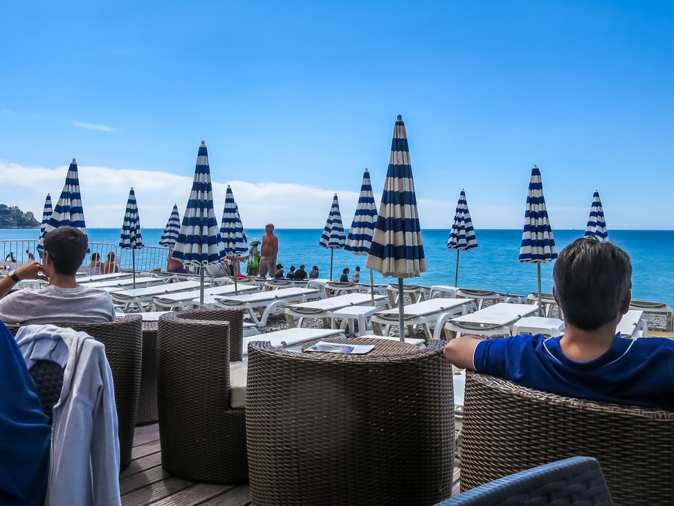 Relaxing by the ocean during the Euros 2016 in Nice, France