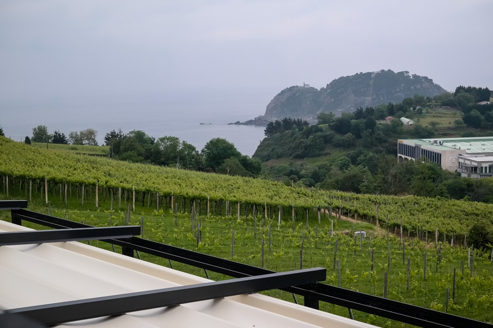 The views of the Getaria countryside from the Hotel San Prudentzio