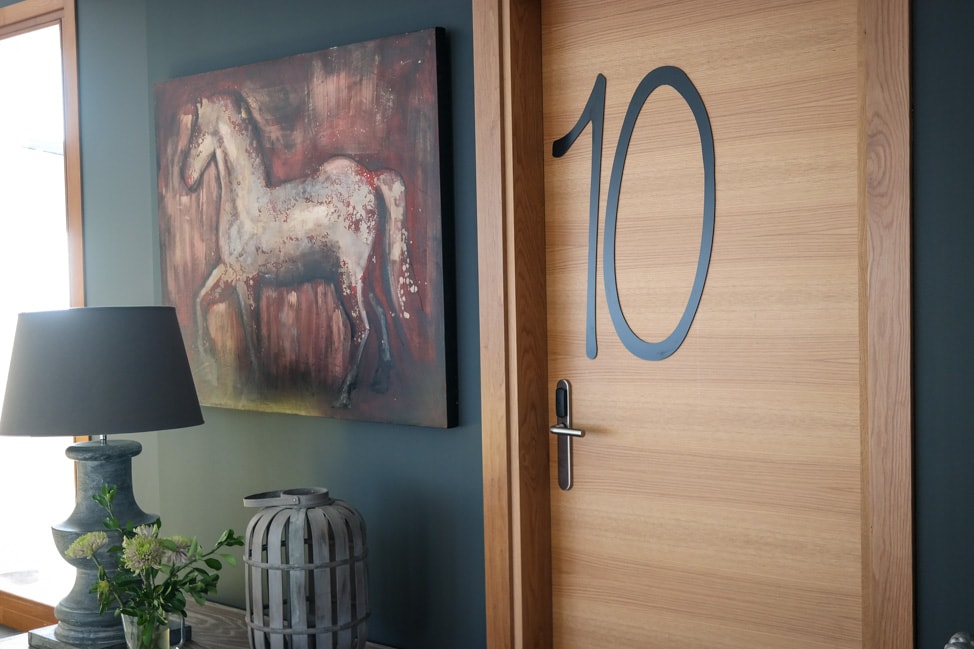 Room 10 at the Hotel San Prudentzio in Getaria, Spain