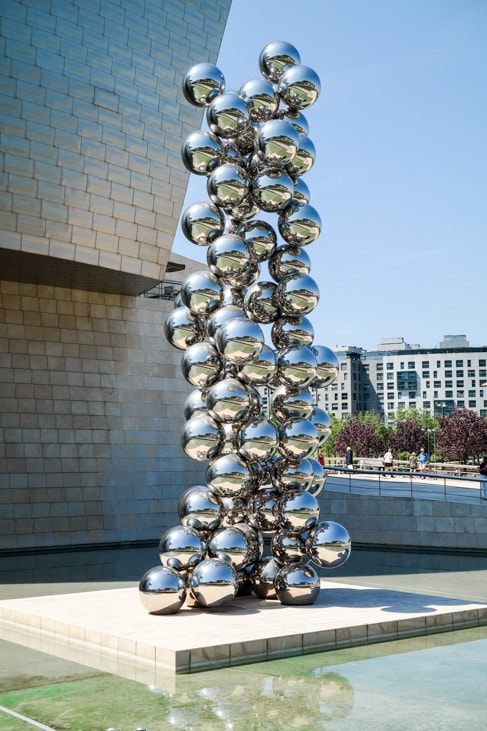'Tall Tree & The Eye' by Anish Kapoor at the Guggenheim Museum Bilbao in Bilbao, Spain