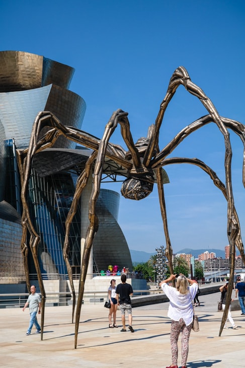 'Maman' by Louise Bourgeois at the Guggenheim Museum Bilbao in Bilbao, Spain