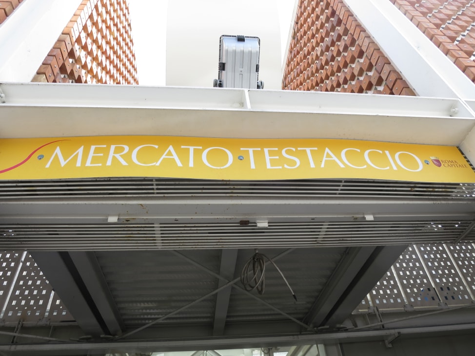 The entrance to Mercato Testaccio, one the underrated European food markets