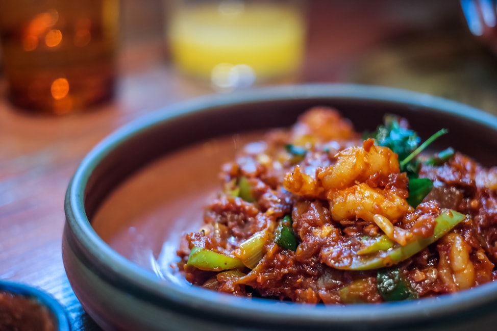 Best Dishes in London: Hot Butter Deviled Shrimps at Hoppers