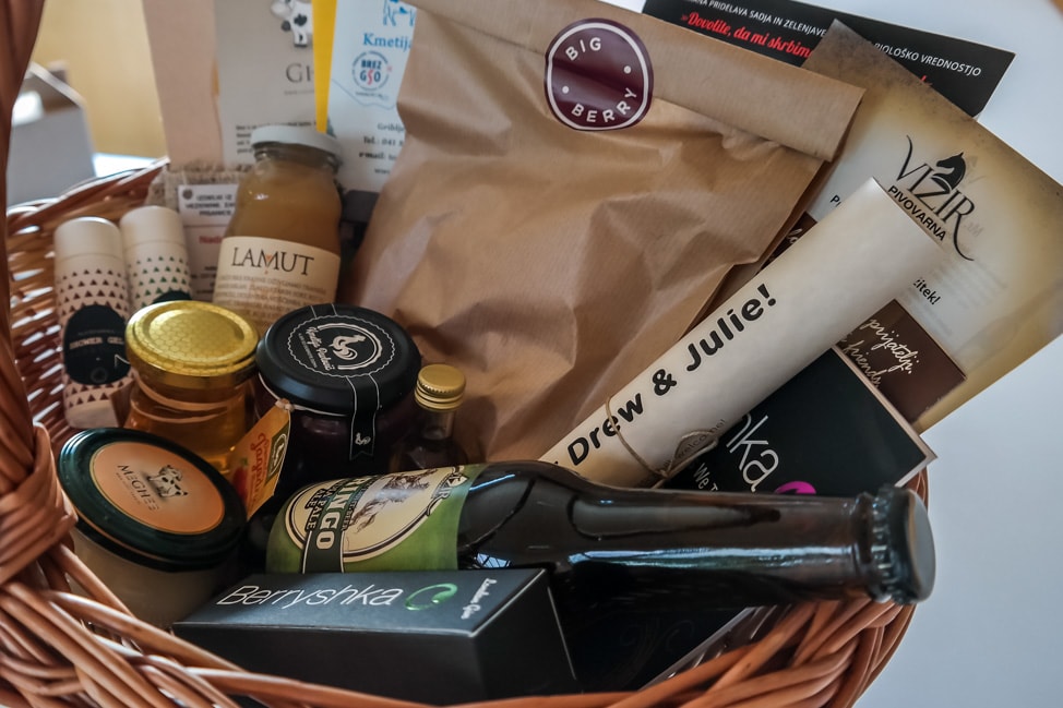 Big Berry Resort: the welcome basket from the Big Berry team