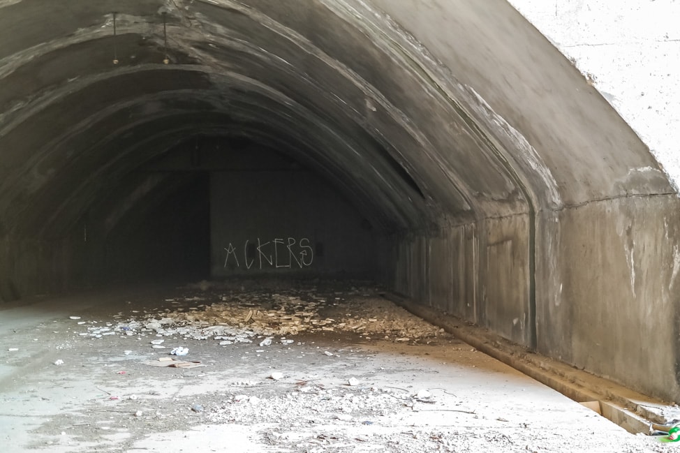 Mostar Bosnia: the empty military bunker