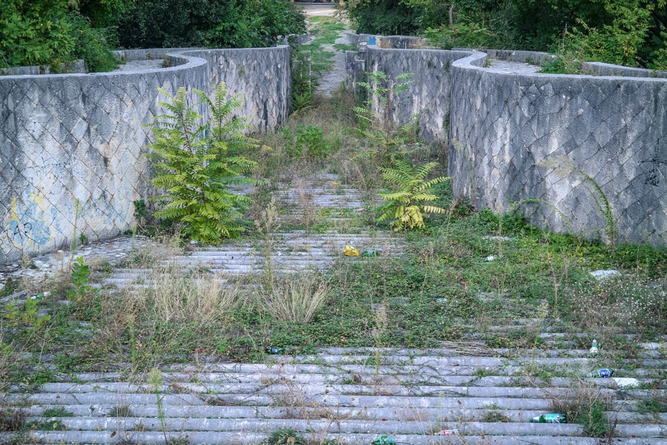 Mostar Bosnia: the empty Partisan Memorial