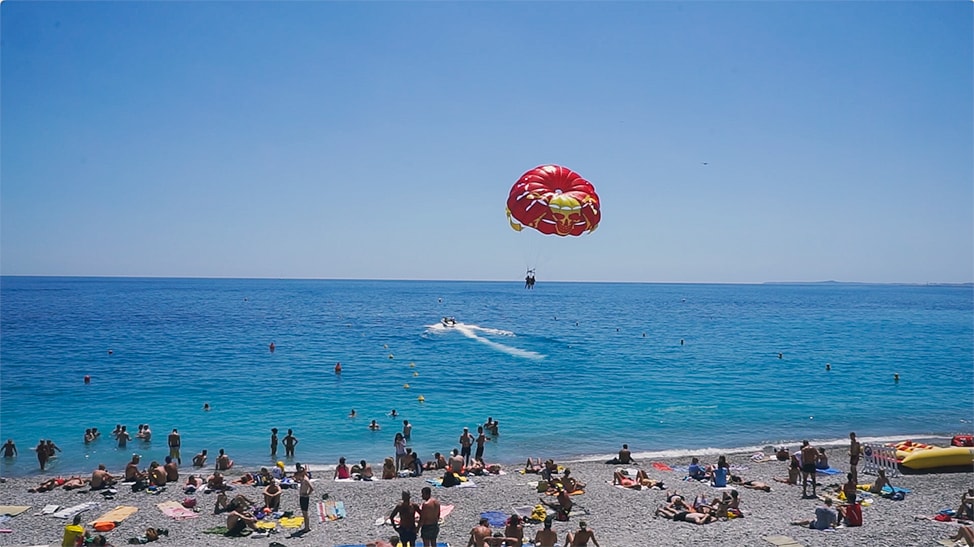 southern france road trip nice parasailing