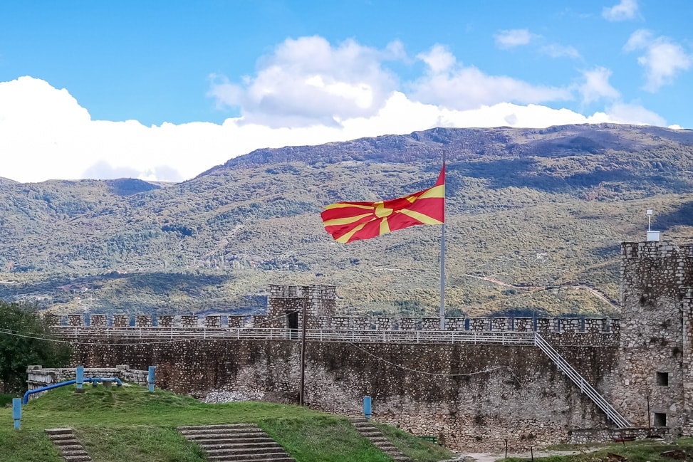 lake ohrid fortress flag