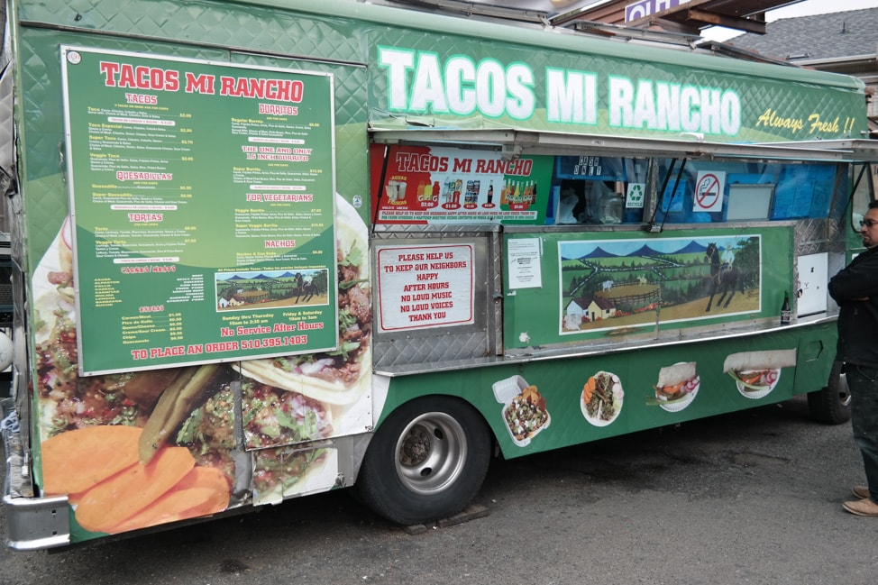 downtown Oakland: Tacos mi Rancho taco truck