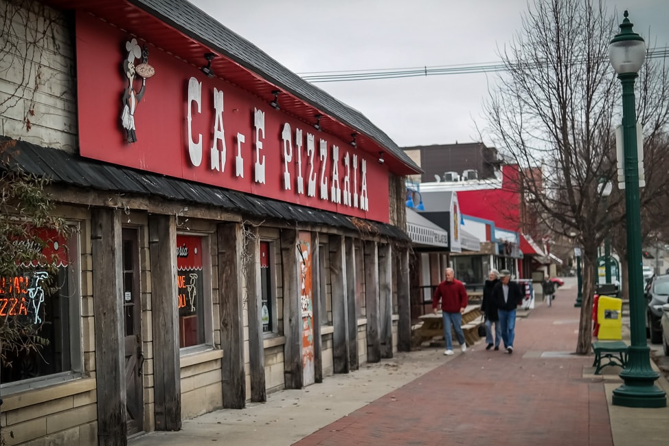 Things to Do in Bloomington, Indiana: Cafe Pizzaria, one of the oldest spots in Bloomington