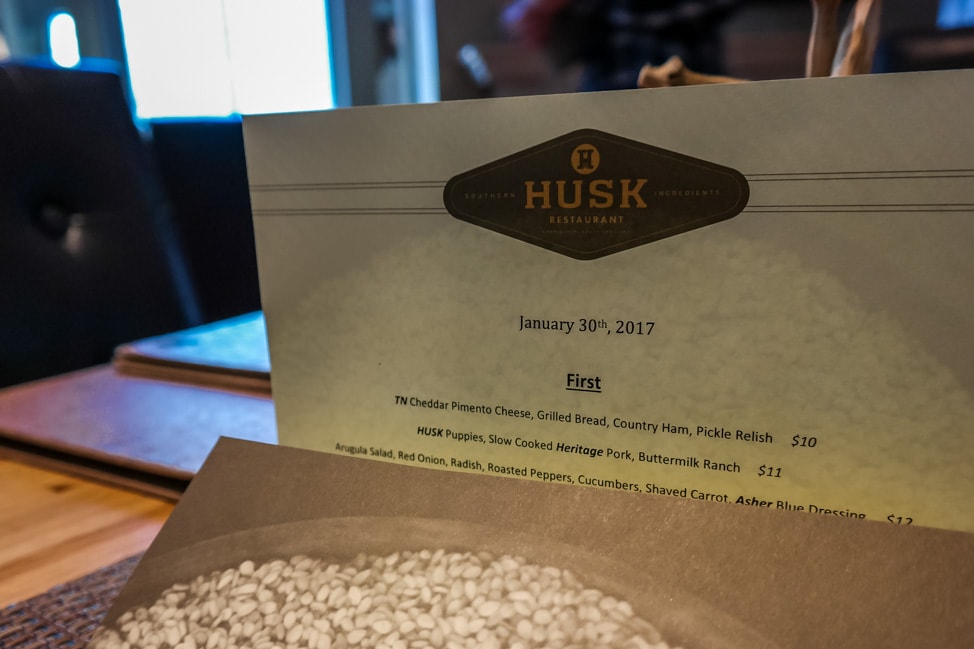 best things to do in charleston: the daily menu at Husk