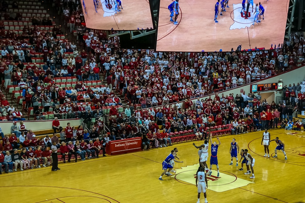 Things to Do in Bloomington, Indiana: tip-off at an IU basketball game at Alumni Hall