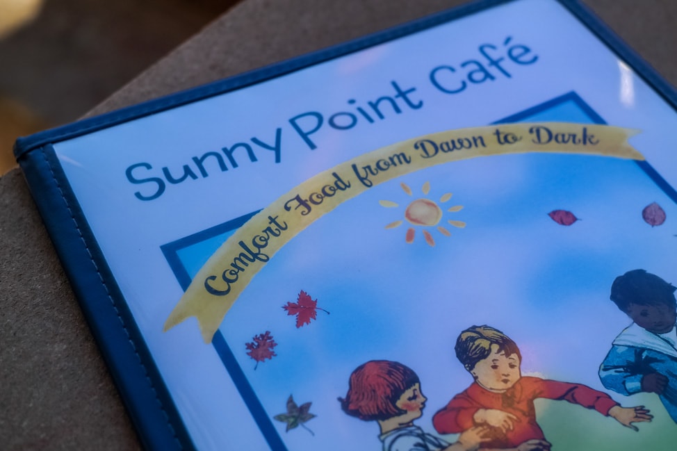 The best West Asheville breakfast: the colorful Sunny Point cafe menu