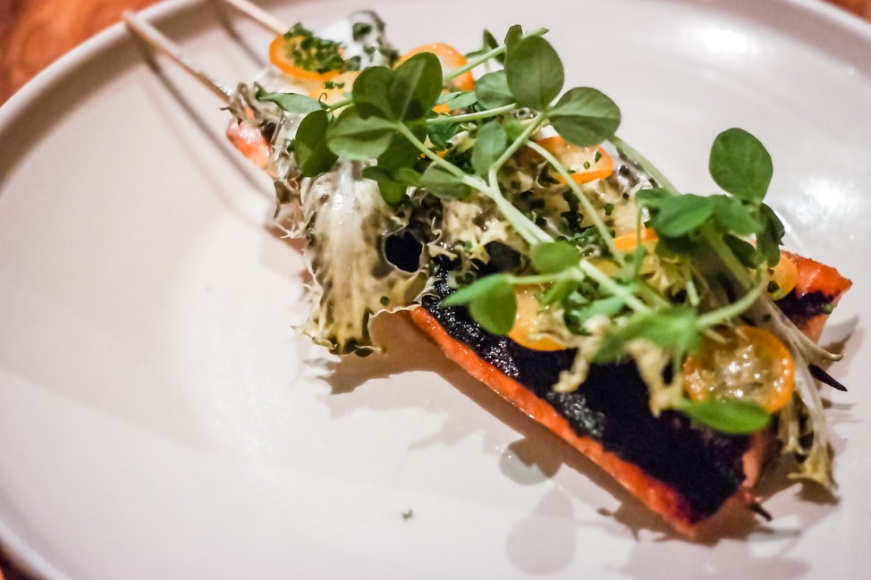 Grilled trout with kumquats at Rich Table, San Francisco