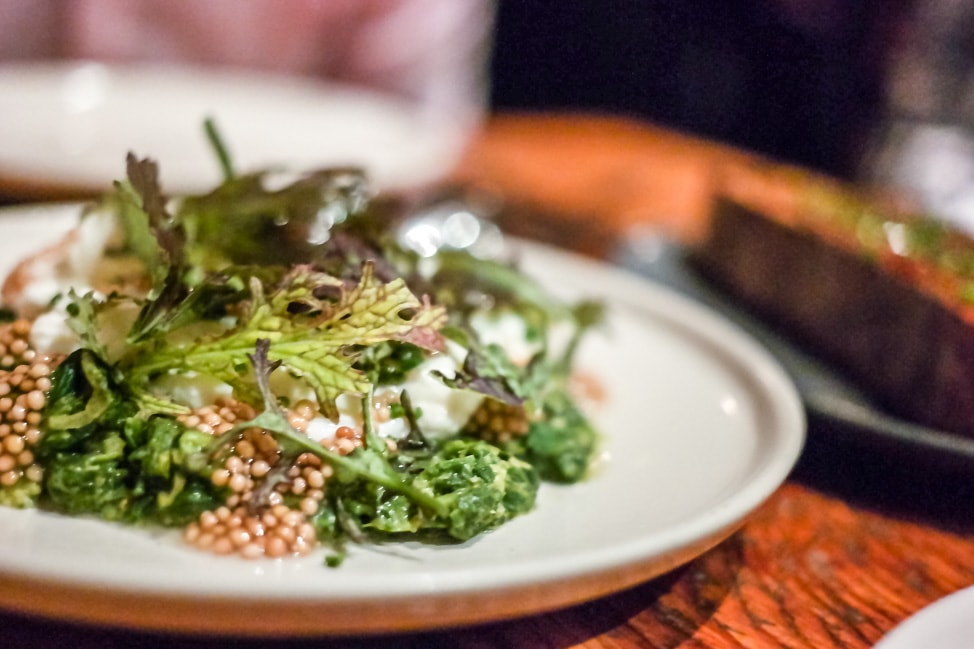 Burrata 'Saag Paneer' at Rich Table, San Francisco