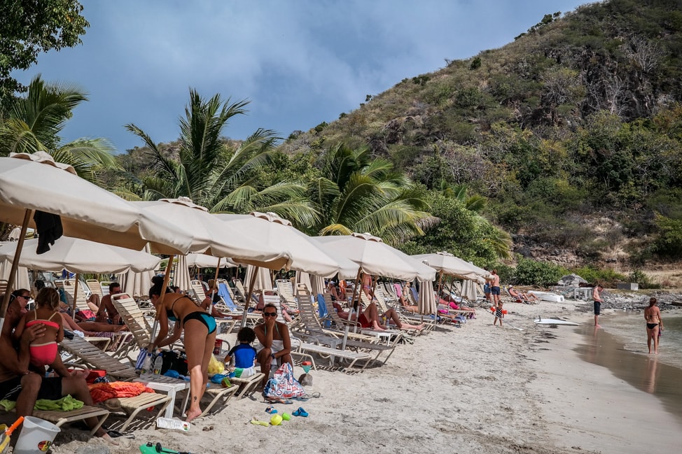 st. kitts best beaches reggae beach is full as usual