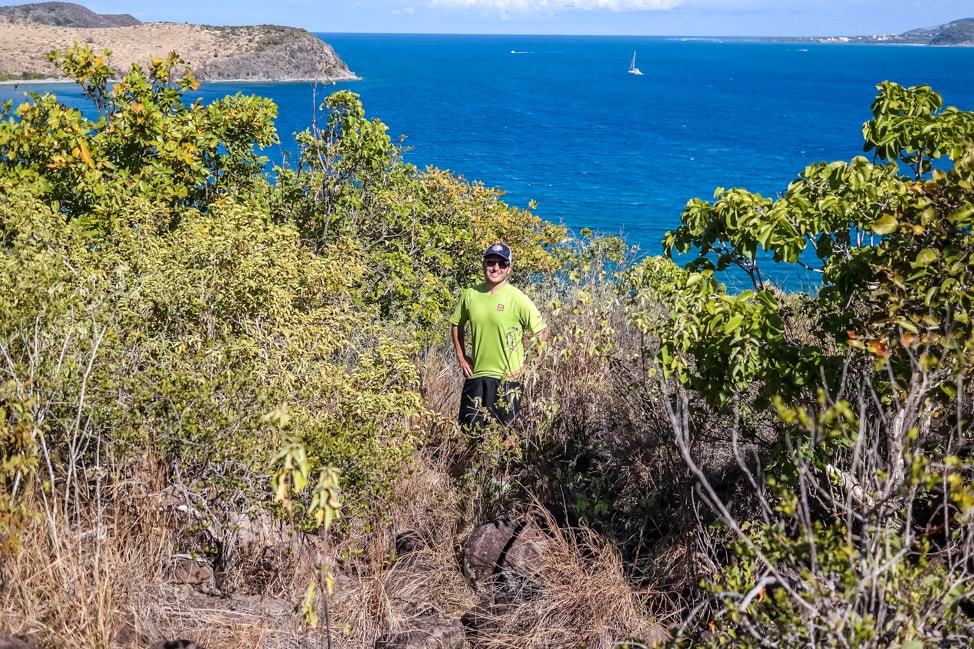 hiking in st. kitts drew in the brush at shitten bay