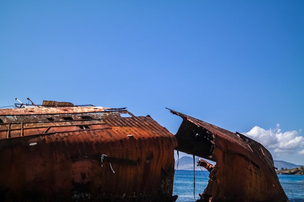 hiking in st. kitts the amazing hull of the ship