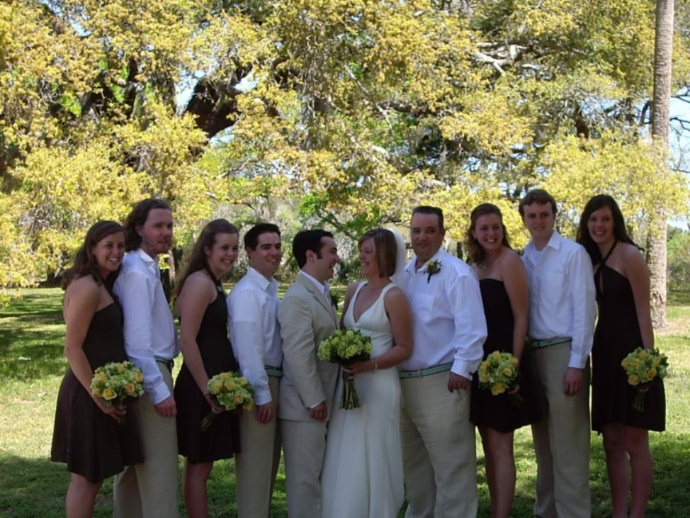 amelia island wedding the wedding party ten years ago 