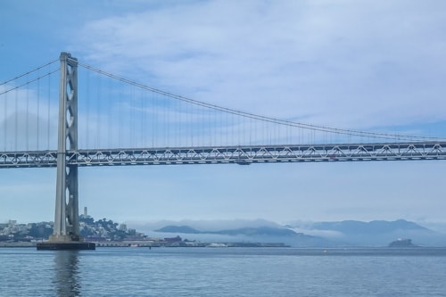 Visiting Oakland: the view of the Bay Bridge