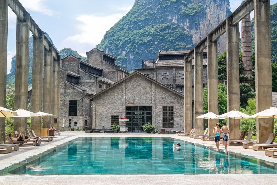 pool at the Alila Yangshuo