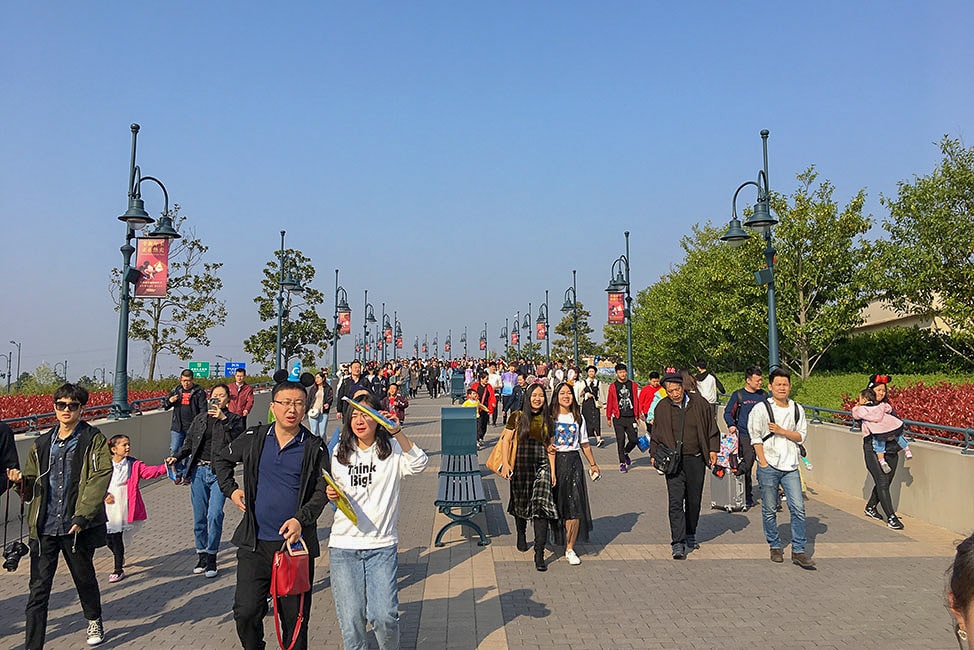 visiting Shanghai Disneyland during a holiday weekend