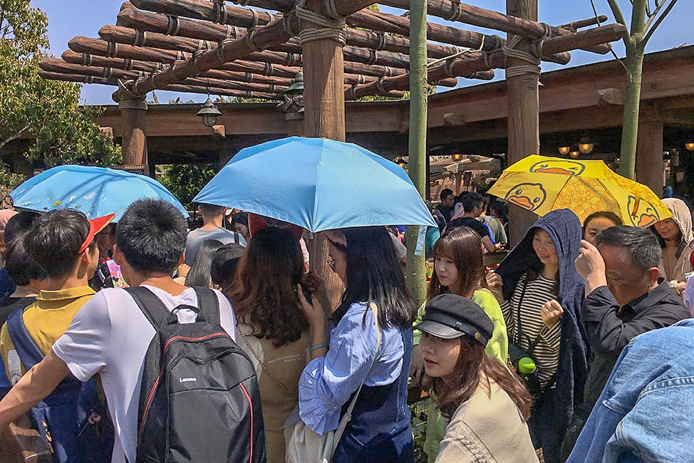 visiting Shanghai Disneyland during a holiday weekend