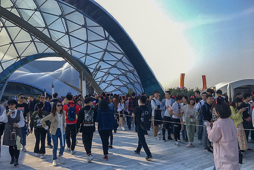 visiting Shanghai Disneyland during a holiday weekend