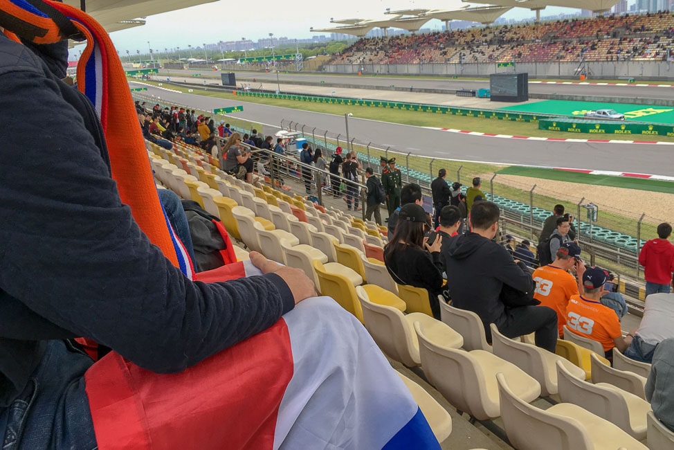 Empty grandstand at F1 Shanghai Chinese Grand Prix