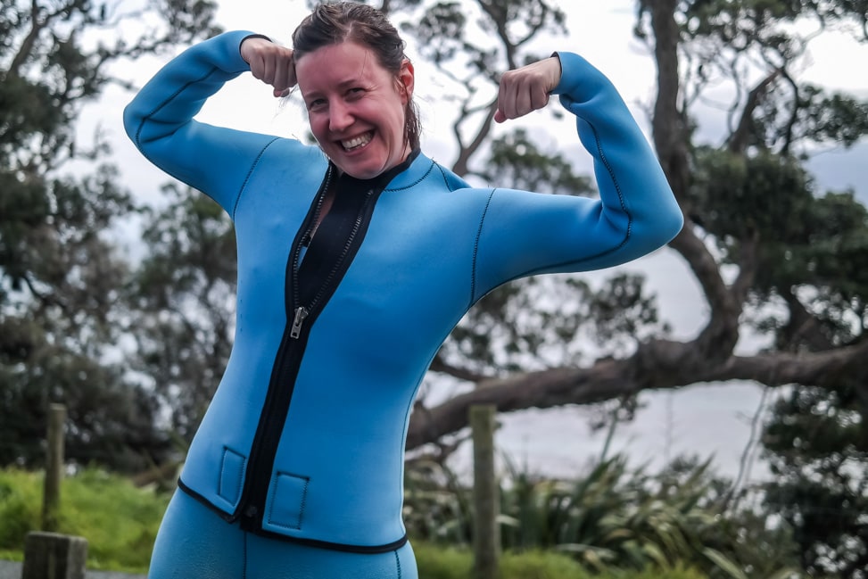 gratuitous wetsuit posing